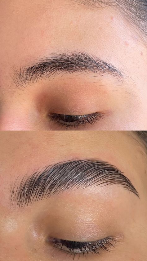 Lift And Laminate Eyelash, Lift Eyebrows Naturally, Natural Brow Lamination, Eyebrows Lifting, Lamination Lashes, Brows Lift, Eyebrows Lift, Lamination Brows, Laminated Eyebrows