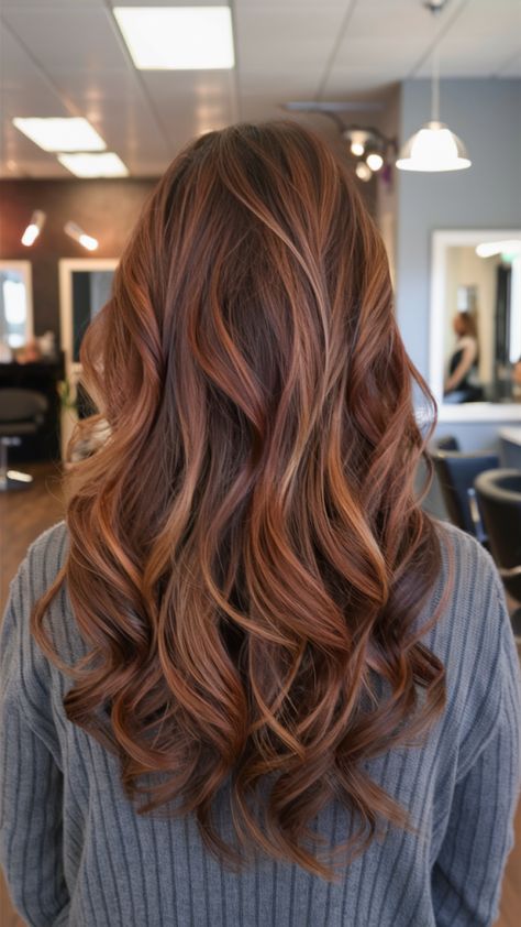 24 Trending Copper Balayage Hair Color Ideas for 2025: Styles & Tips Copper Shag, Brown Bayalage, Copper Balayage Hair, Dark Copper Red, Balayage Hair Color Ideas, Copper Balayage, Balayage Hair Color, Dark Copper, Red Ombre