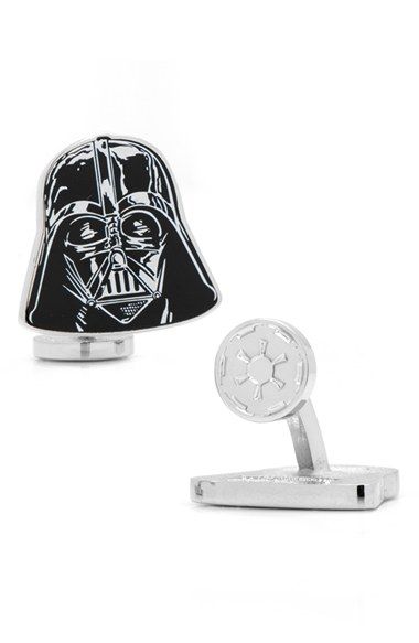 Ravi Ratan Cufflinks, Inc. 'Star Wars™ - Darth Vader' Cuff Links available at #Nordstrom Star Wars Gift Box, Darth Vader Head, Vader Helmet, Darth Vader Helmet, Star Wars Accessories, Dark Side Star Wars, Dark Vador, Star Wars Logo, Star Wars Darth