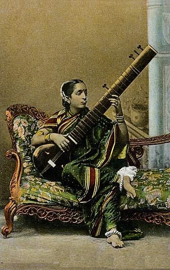 Painting of a woman with a sitar Sitar Instrument, Indian Instruments, Hindustani Classical Music, Indian Musical Instruments, Painting Indian, Indian Classical Music, Painting Of A Woman, Classical Musicians, Music Painting