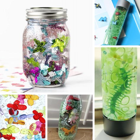 Sensory Bottle Ideas, Spider Lessons, Calm Down Jar, Bug Activities, Insects Preschool, Discovery Bottles, Sensory Bottle, Kids Play Spaces, Types Of Bugs