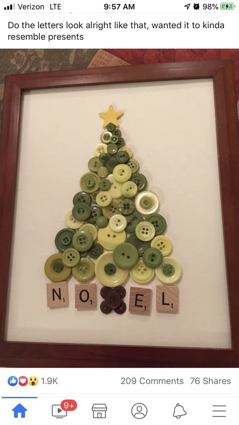 Old Buttons Ideas Diy Projects, Button Christmas Cards, Christmas Button Crafts, Button Trees, Button Tree Art, Christmas Frames Diy, Button Jar, Pioneer Crafts, Vintage Buttons Crafts