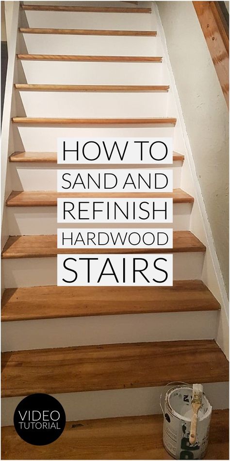 Refinish Staircase, Painted Wood Stairs, Refinish Stairs, Diy Stairs Makeover, Redo Stairs, Diy Staircase Makeover, Stairs Makeover Ideas, Farmhouse Stairs, Stair Renovation