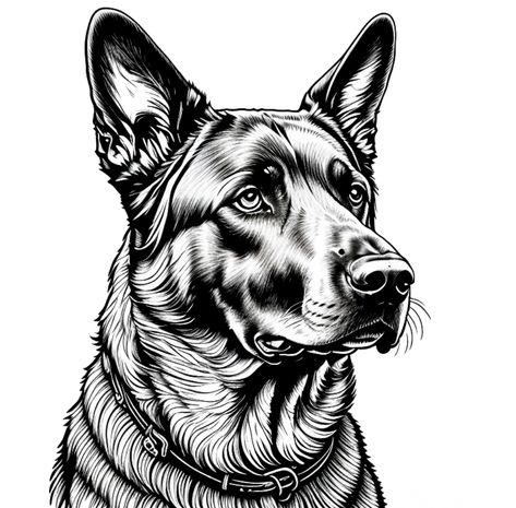 Dutch Shepherd Belgian Malinois Drawing, Malinois Drawing, Dutch Shepherd, Eagle Painting, Belgian Shepherd, Belgian Malinois, Beautiful Locations Nature, Stencils Wall, All Dogs