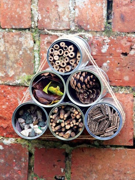 Bug Hotel Diy Kids, Eco Craft, Forest School Activities, Planet Art, Eco Crafts, Bee Hotel, Eco Garden, Bug Hotel, Insect Hotel