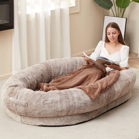 Large Bean Bag Bed, Easy Dog Bed, Giant Dog Beds, Big Dog Beds, Adopt Dog, Dog Human, Human Dog Bed, Human Dog, Guinea Pig Cages