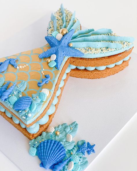 CAKE by Casey Lee on Instagram: “There was quite a lot of interest as to how I achieved my first mermaid tail cake, so I’ve recreated it using @cas_cakery second mermaid…” Best Mermaid Cakes, Mermaid Tail Shaped Cake, Mermaid Shaped Cake, Number 6 Mermaid Cake, Mermaid Tale Cake, Mermaid Tail Cupcake Cake, Mermaid Number Cake, Mermaid Tail Birthday Cake, Easy Mermaid Cake