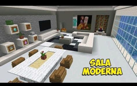 Se vcs quiserem que eu gravo no Minecraft. Deixem no comentário.ok 🌼 Minecraft Interior Design Living Rooms, Modern Minecraft Houses, Minecraft Idea, Minecraft Mansion, Minecraft Interior, Minecraft Interior Design, Bangunan Minecraft, Minecraft Farm, Easy Minecraft Houses