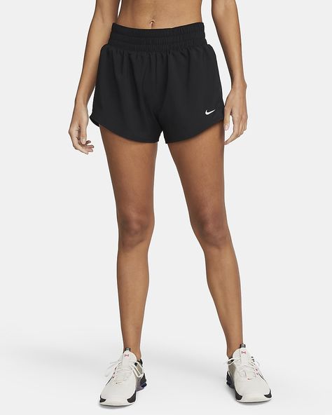 Nike One Women's Dri-FIT Mid-Rise 3" Brief-Lined Shorts. Nike.com Biking Shorts, Run Shorts, Race Training, Soccer Shorts, Shorts Nike, Long Walks, Nike Fashion, Active Shorts, Shorts Women