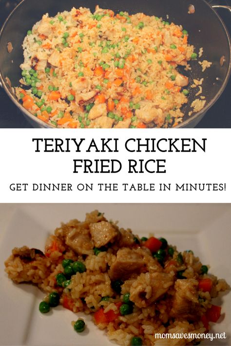 Teriyaki Chicken Fried Rice - a simple, quick, but delicious meal that your whole family will love! Teriyaki Chicken Fried Rice Recipe, Teriyaki Fried Rice Recipe, Teriyaki Chicken Fried Rice, Chicken Fried Rice Recipe Easy, Chicken Fried Rice Easy, Teriyaki Chicken And Rice, Teriyaki Pork, Easy Teriyaki Chicken, Fried Rice Recipe Easy