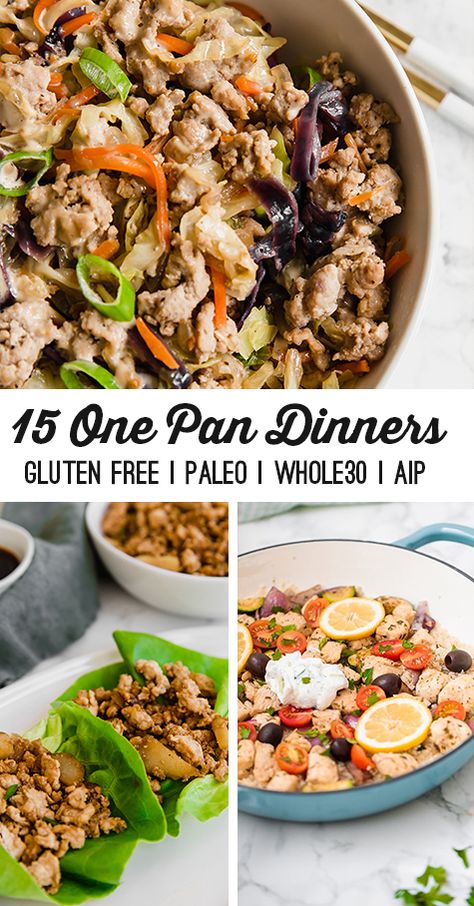 Aip One Pan Meals, Wellness Way Recipes, Repairvite Diet Recipes, Easy Healthy Whole Food Meals, Paleo Dinner For One, Aip Gluten Free Recipes, Unbound Wellness Aip, Paleo Main Dish Recipes, Elimination Diet Recipes Dinner