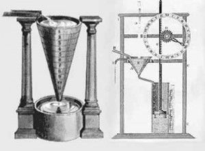 Ancient Greek Alarm Clock- Alarm clocks were invented at around 250 B.C. In Ancient Greece. They created water clocks that used a regularly dripping stream of water to measure time. The alarm function was set off when a lever triggered a whistling sound. They also created sundials that measured time based on the position of the sun. Ancient Greek Inventions, Water Clock, Ancient Babylon, History Of Time, Ancient Greek Philosophers, Ancient Technology, Greek History, Old Clocks, Ancient Artifacts