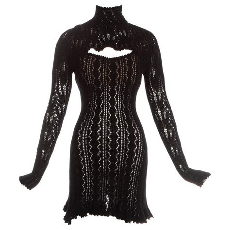 Vivienne Westwood Fall 1993, Vivienne Westwood Dress, Dream Outfits, Press Tour, Start Living, Black Crochet, Knit Mini Dress, Dream Clothes, Gothic Fashion