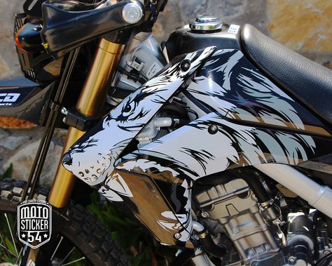 Honda CRF250L Wolf Design Black Carbon Sticker Kit #motosticker54 #motorcycle #motorbike # motosiklet #honda #crf250l #enduro #sticker #decal #wrap #kaplama #wolf #carbon #black Honda Crf250l, Hp Laptops, Motorcycle Decals, Honda (motorcycle), Wolf Design, Honda Motorcycles, Bike Art, Carbon Black, Vinyl Designs