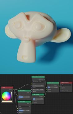 Simple wax material Simple Blender 3d, 3d Material Texture, Blender Shader Nodes, Blender Material Nodes, 3d Art Blender, Blender 3d Art, Blender Shader, Blender Material, Blender Art