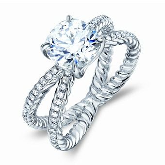 david yurman crossover engagement ring David Yurman Engagement Ring, Crossover Engagement Ring, Pretty Engagement Rings, David Yurman Ring, The Bling Ring, Criss Cross Ring, Engagement Ring Photos, Top 10 Engagement Rings, Bling Wedding