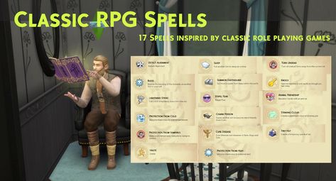 Sims 4 Realm Of Magic, Mods The Sims 4, Classic Rpg, Sims 4 Studio, Jungle Adventure, Magic Aesthetic, Magic Spells, Sims 4 Mods, Spell Book