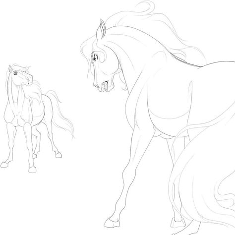 Horse Outline, Spirit The Horse, Horse Animation, Horse Sketch, Stranger Things Max, Animal Drawings Sketches, Cartoon As Anime, Horse Coloring Pages, I Have Nothing