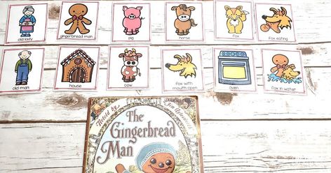 Help your students retell the story of The Gingerbread Man with these printable sequencing cards. Perfect for preschool or kindergarten. #kindergarten #free #printable #preschool Gingerbread Man Free, Gingerbread Story, Gingerbread Man Story, Retelling Activities, Gingerbread Unit, December Lessons, Gingerbread Man Activities, Gingerbread Activities, Playdough To Plato