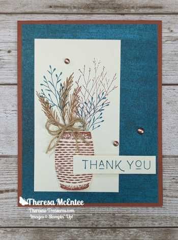 Kylie & Bruno Bertucci's Demonstrator Training Program Blog Hop-August 2023- Earthen Textures Thank You Card Earthen Elegance, Earthen Textures, Su Cards, Stamping Up Cards, Masculine Cards, Cards For Friends, Paper Pumpkin, Stamping Up, Paper Cards