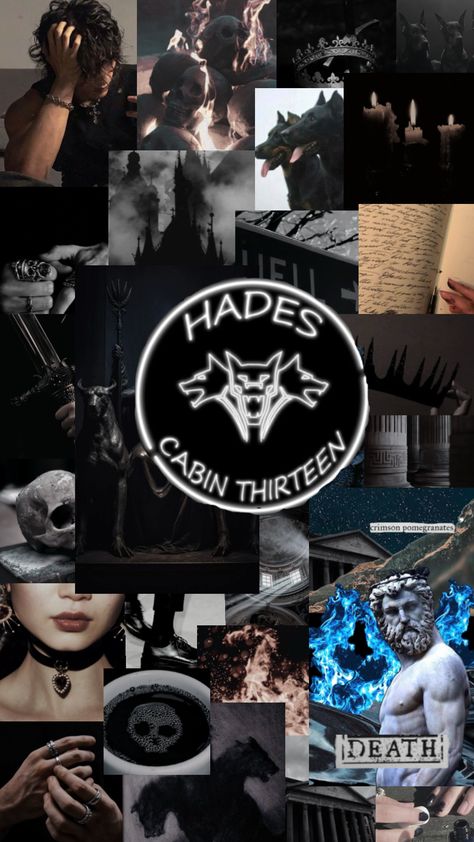 Hades - cabin 13 Hades Cabin 13, Hades Cabin, Hades Aesthetic, Cabin Outfit, Hades Greek Mythology, Camp Half Blood Cabins, Percy Jackson Cabins, Percy Jackson Wallpaper, Cabin Aesthetic