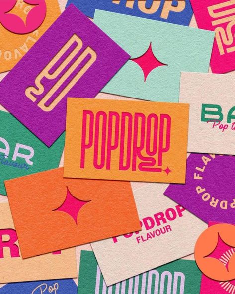 18 Snazzy Pizza Packaging and Branding Designs - Design & Paper Creative Club Ideas, Graphic Designer Brand Identity, Creative Brand Identity Design, Bold Colorful Branding, The Brand Identity, Maximalist Logo Design, Playful Brand Identity, Club Branding Design, Liquid Logo Design