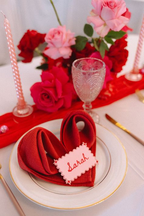 This Valentine’s Day Wedding Shoot Is Packed With Pink + Red Retro Romance Brides Shower Ideas, Wedding Shower Photos, Pink Red Bachelorette, Pink And Red Retro Wedding, Red And Pink Dinner Party, Valentine Wedding Theme, Valentine’s Day Engagement Party, Vintage Valentine Wedding, Red Pink Wedding Color Schemes