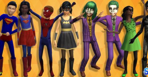 Happy Early Halloween Simmers! I finally finished this costume pack for the kids. There are a total of 8 costumes and 4 masks to c... Sims Halloween Costume, Different Halloween Costumes, Sims 4 Seasons, Around The Sims 4, Sims Pets, Ts4 Mods, Sims 4 Children, Sims 4 Cc Skin, Sims 4 Toddler