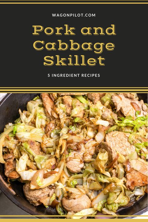 One Pan Dinner Pork and Cabbage Skillet Pulled Pork And Cabbage, Pork Sausage And Cabbage Recipes, Pork Chop Cabbage Recipes, Pulled Pork And Cabbage Recipes, Cabbage Pork Recipes, Pork Loin And Cabbage Recipes, Pork Cabbage Recipes, Pork Chops And Cabbage Recipes, Pork And Cabbage Recipes