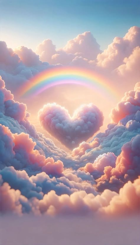 Clouds Rainbow, Wallpaper Heart, Dreamy Artwork, Heaven Art, Surreal Photos, Iphone Wallpaper Hd Nature, Beautiful Art Pictures, Rainbow Wallpaper, Beautiful Wallpapers Backgrounds