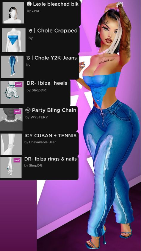 Imvu Outfits Ideas Baddie With Names, Imvu Dresses, Imvu Baddie Outfits, Imvu Outfits Ideas Baddie, Fit Imvu, Cute Classy Outfits, Cute Roblox Outfits Codes, Imvu Outfits Ideas, Cute Roblox Outfits