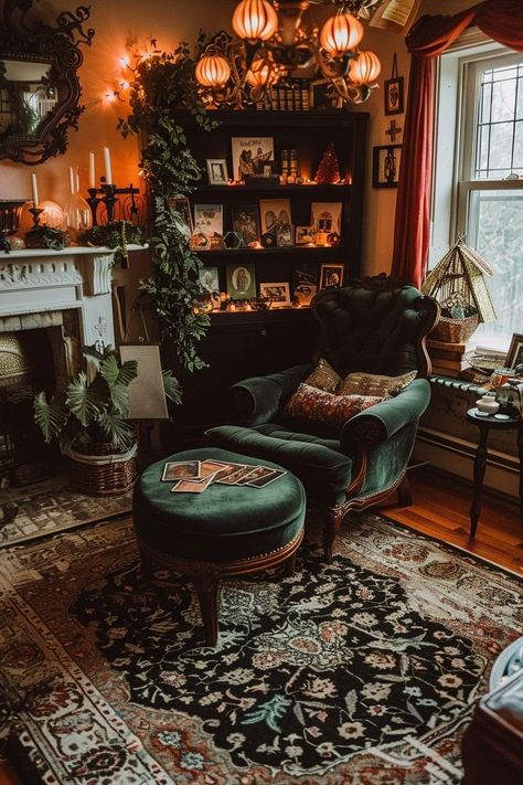 Witchy Living Room, Moody Decor, Dark Home Decor, Dark Home, Apartment Decor Inspiration, Gothic Home Decor, Dream Rooms, Dream House Decor, My New Room