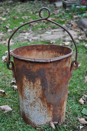 Rusted bucket Rusty Bucket, Rusty Junk, Practice Painting, Antique Bucket, Rust Never Sleeps, Old Bucket, Rust In Peace, Watering Cans, Old Metal