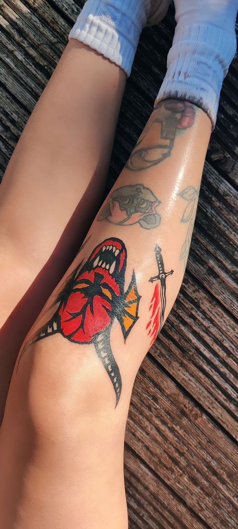 Done by Leon Walker at Northern Cardinal Tattoo in Wakefield, UK eddie munson, hellfire club, stranger things 4, dungeons and dragons, Princess Kneesaa, ewok, star wars, star wars tattoo Hellfire Club Tattoo, Eddie Munson Tattoo Ideas, Hellfire Tattoo, Eddie Munson Tattoos, Demogorgon Tattoo, Stranger Things Tattoo Ideas, Eddie Munson Hellfire Club, Eddie Tattoo, Hellfire Club Stranger Things