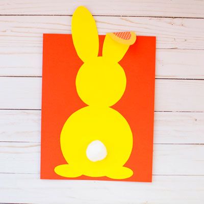 Shape bunny craft for spring and Easter Easter Story Crafts, Craft For Easter, Craft For Spring, Easter Religious Crafts, Easter Sunday School, Easter Crafts Preschool, Bunny Craft, Paper Bunny, Non Toy Gifts