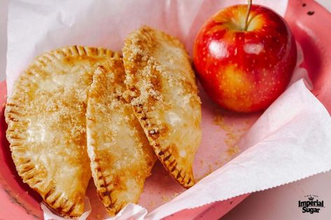 Apple Empanadas | Imperial Sugar Apple Empanadas Recipe, Homemade Empanada Dough, Apple Empanadas, Pumpkin Empanadas, Apple Spice Muffins, Empanada Dough, Lemon Zucchini Bread, Empanadas Dough, Spice Muffins