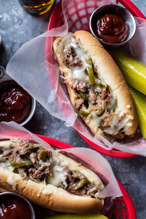 Cheesesteak Sandwiches, Philly Cheesesteaks, Perfect Sandwich, Cheese Steak, Philly Cheese, Philly Cheesesteak, Slow Cooker Dinner, Half Baked Harvest, God Mat