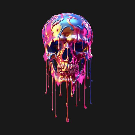 Check out this awesome 'Melting Skull' design on @TeePublic!