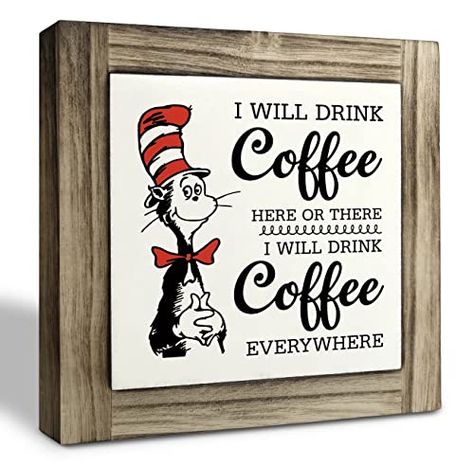 Funny Coffee Signs, Kitchen Plaques, Wooden Kitchen Signs, Decorative Wooden Boxes, Coffee Bar Decor, Coffee Bar Signs, Signed Artwork, Kitchen Sign, Coffee Decor