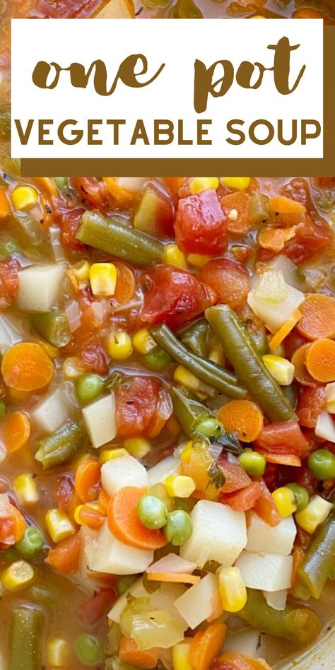 Vegetable Dump Soup, Tasty Vegetable Soup, Veggie Soup With Canned Veggies, Quick Vegetable Soup Recipes, Veggie Soup Easy, Home Made Veggie Soup, No Meat Vegetable Soup, Quick And Easy Vegetable Soup, Stovetop Vegetable Soup