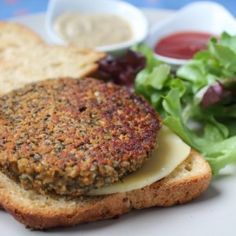 Lentil Sprouts Recipes, Lentil Burgers Vegan, Green Lentil Recipes, Sprouted Lentils, Lentil Burger, Sprouted Seeds, Lentil Patties, Veggie Burger Patties, Lentils Vegan