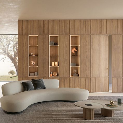 Barausse | Wall paneling: wood cladding for luxury environments Wooden Panelling Walls Living Rooms, Wood Cladding Interior, Bali Kitchen, Wooden Walls Living Room, Wooden Wall Cladding, Simple Ceiling Design, Wooden Cladding, Wooden Panelling, Interior Cladding