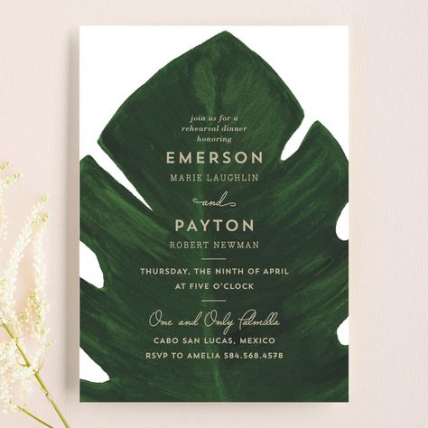 . Hawaii Invitation, Wedding Beauty Checklist, Green Invitation, Nature Themed Wedding, Palm Wedding, Modern Wedding Ideas, Bridal Shower Inspo, Wedding Address, Wedding Favor Stickers