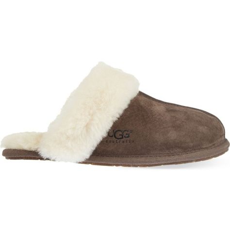 Ugg Scuffette II slippers ($87) ❤ liked on Polyvore featuring shoes and slippers Ugg Scuffette, Suede Slippers, Brown Outfit, Ugg Slippers, Care Kit, Ugg Australia, Embossed Logo, Low Key, Womens Uggs