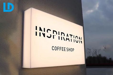 Illuminated Sign Boxes Outdoor Lighted Box Signs on Wall Lightbox Signage Outdoor, Store Signage Design Outdoor, Led Board Design, Neon Box Design Outdoor, Signs On Wall, Acrylic Box Design, Light Box Signage, Led Light Box Sign, Lightbox Signage