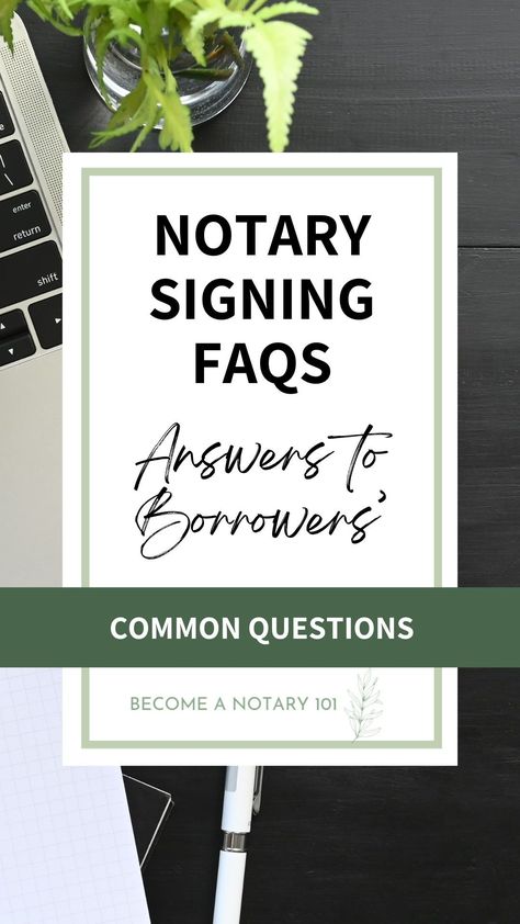 Get answers to common borrower questions with our Notary Signing FAQs guide! Learn how to address borrower concerns confidently and professionally. From document explanations to signing procedures, equip yourself with the knowledge to excel in notary signings. Elevate your notary skills today! Notary Documents, Notary Supplies, Become A Notary, Notary Public Business, Notary Signing Agent, Signing Agent, Loan Signing Agent, Notary Public, Common Questions