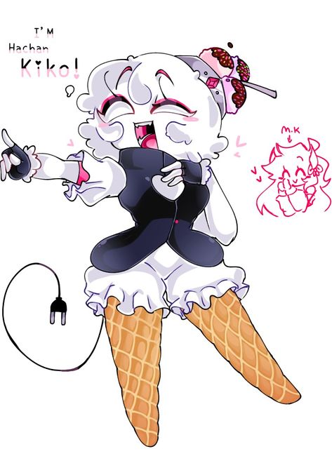 Ice Cream Inspired Outfit, Ice Cream Reference, Ice Cream Character, Ice Cream Outfit, Cream Outfit, Neapolitan Ice Cream, Ice Cream Art, Art Help, Character References