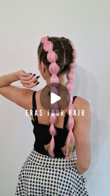 Poppy ✨️♏️ | For all the Swifties✨️💗 & festival girls🎡🎼 Would you wear this hairstyle ?   .  .  #braidedhair #braidedhairstyles #festivalhair... | Instagram Braid In Hair Extensions Hairstyles, Rave Braids Festival Hair, Easy Festival Hair, Festival Hair Tutorial, Festival Hair Extensions, Festival Hair Braids, Rave Hairstyles, Festival Braid, Rave Braids