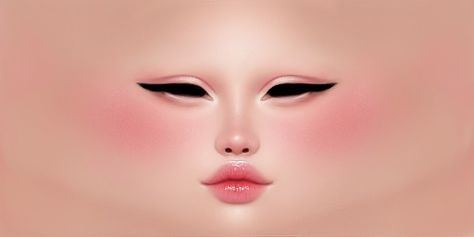 Imvu Skin Texture, Second Life Skin Texture, Imvu Head Template, Mesh Head Imvu, Imvu Heads And Skins, Imvu Templates, Face Template Makeup, Imvu Face, Imvu Heads