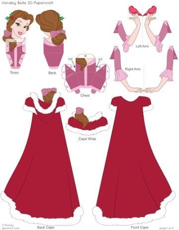 Beauty And The Beast Printables, Unicorn Diy, Disney Paper Dolls, Deco Disney, Princess Paper Dolls, Beauty And The Beast Party, Printable Box, Paper Toys Template, Papercraft Printable